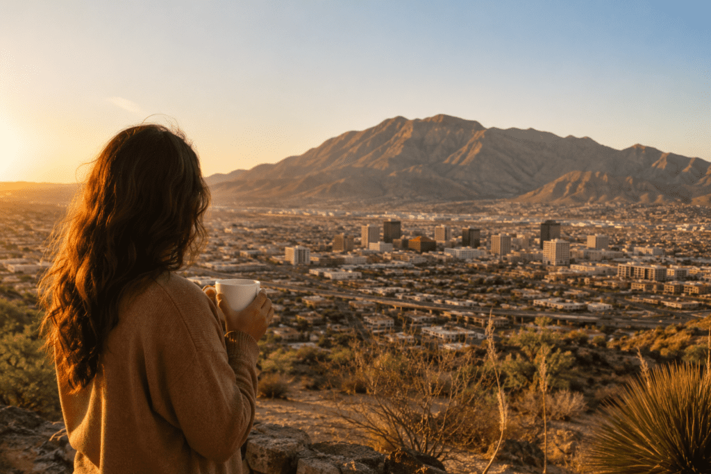 Mother's day el paso things to do can start with Puerto Rican coffee at The Coffee Spot 915 and end with a Westside sunset.